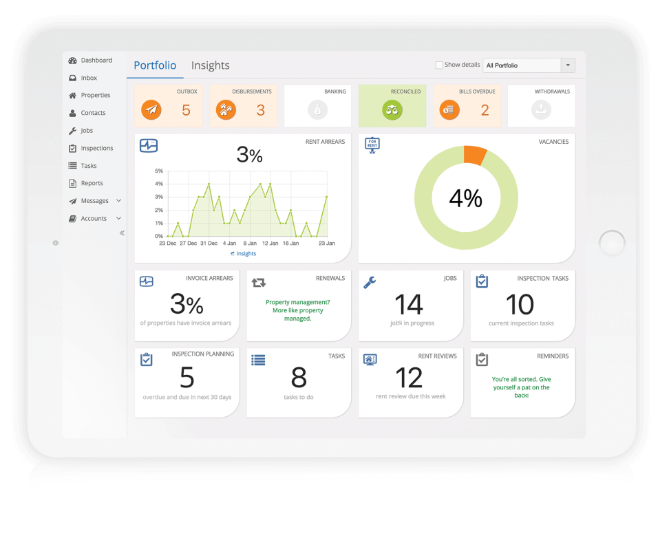 PME app on tablet