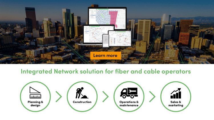 IQGeo Integrated Network solution for managing fiber networks