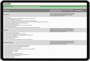 Fiber network managemenet software RFP template